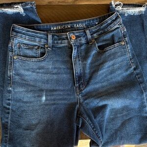 American Eagle Outfitters High Rise Dark Blue Jeans
